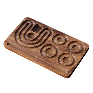Walnut Wood Bracelet Display Tray With <b>Markings</b> Multiple Styles Solid Wood Jewelry Storage Trays - Product Image 5