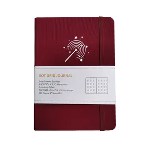 Dotted Journal A5 Low MOQ Customizable 160 Gsm Dotted Journal A5 Thick White Bamboo Paper 160 Gsm Dotted Journal Vegan