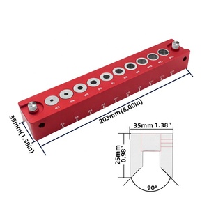 Gabarit de goujon de trou de poche pour le travail du bois Guide de perçage vertical à centrage automatique localisateur de trou de poinçon en alliage d'aluminium bricolage charpentier OEM - Product Image 3