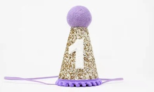 Nouvelle Couronne d'Anniversaire Personnalisée Piovan pour Bébé Fille de <span class=keywords><strong>1</strong></span> <span class=keywords><strong>An</strong></span>, Chapeau en <span class=keywords><strong>Feutre</strong></span> de Polyester Jetable Écologique, Fournitures de Fête - Product Image 6