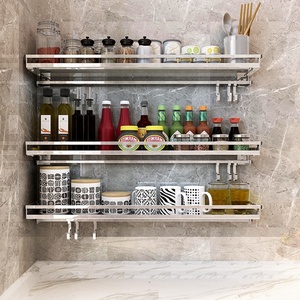 Ménage cuisine étagère murale conseil carré <span class=keywords><strong>Tube</strong></span> étagère meilleure vente 304 supports de stockage en acier inoxydable et supports simples personnalisés - Product Image 4