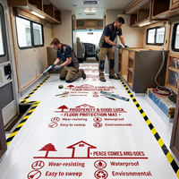 Rouleau de protection de tapis robuste, imperméable, auto-adhésif, film de protection de sol pour la peinture, le déménagement et la rénovation
