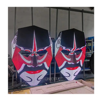Écran LED en forme de masque QNICE, panneau vidéo personnalisé irrégulier, écran LED en forme de visage pour la décoration de bar, boîte de nuit, cabine de DJ, scène