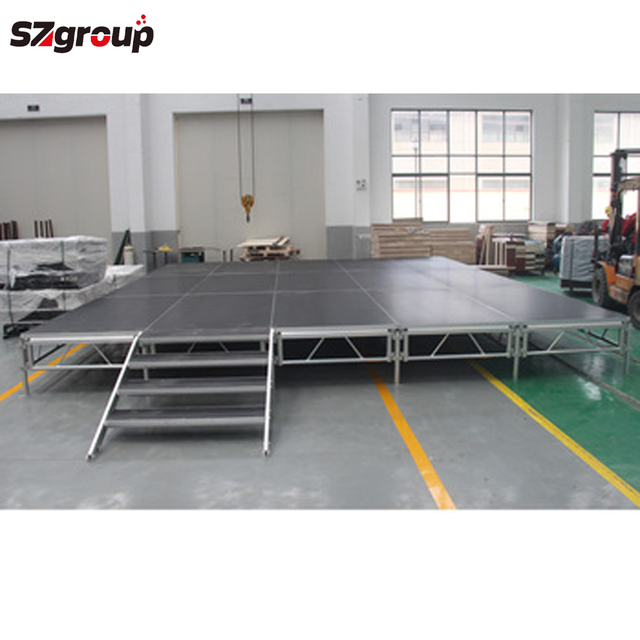 Heavy Duty Step Stair Folding Stage Portable Assemble Aluminum Simple Stage Platforms for Event Concert