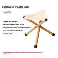 Mobi Garden Tabouret triangle en bois massif élégant Chaise de pêche au design moderne avec tissu Oxford pour le serrage
