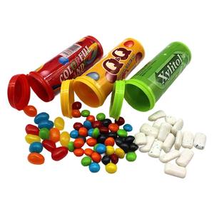 Vente en gros Chewing-gum au <span class=keywords><strong>xylitol</strong></span> à la saveur fruitée Bonbons à la gelée croustillants colorés au goût de fèves de chocolat sucré et de menthe - Product Image 1