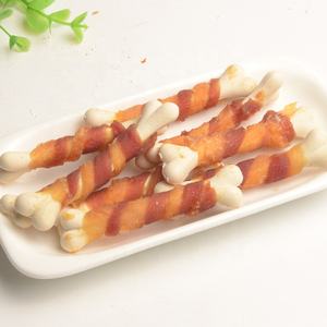 Venta al por mayor de fábrica, golosinas dentales personalizadas para perros, pollo, pato y hueso de almidón, golosinas secas para perros, bocadillos, comida para masticar para perros OEM ODM - Product Image 5