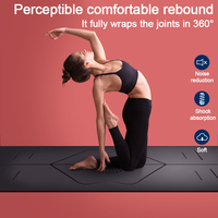 Tapis de yoga pour femmes en PU et caoutchouc naturel, épaisseur personnalisée, durable, résistant à l'eau, antidérapant, pliable, absorption des chocs, isolation acoustique, salle de sport