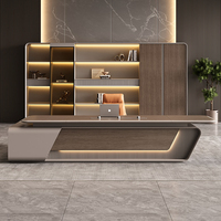 Ensemble de bureau et de chaise de direction modulaire en MDF facile à assembler, design moderne, mobilier de bureau sain