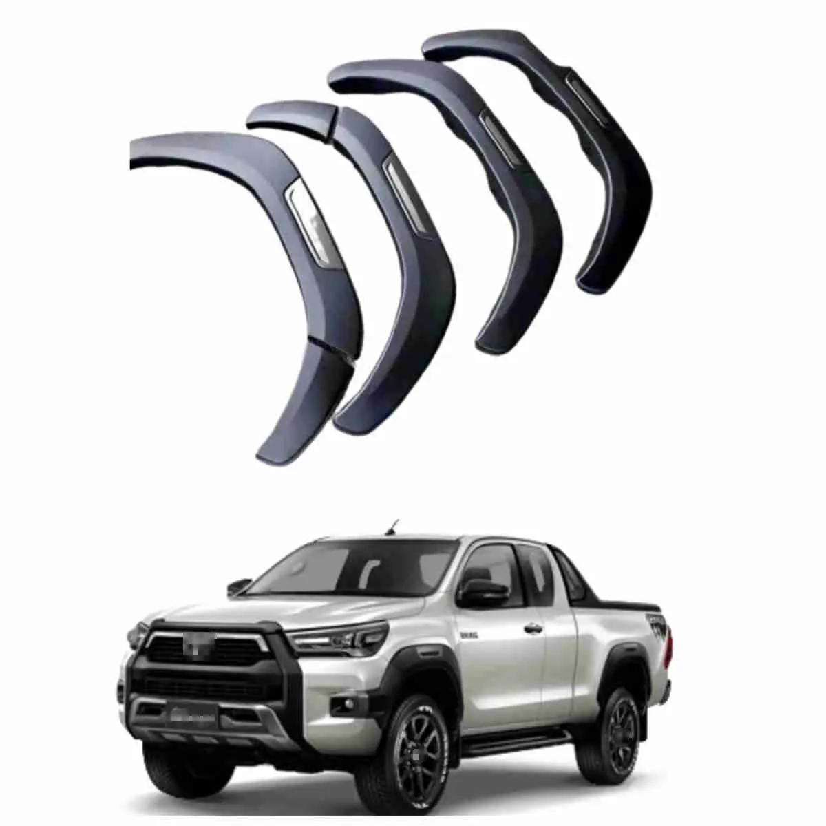 Protección contra colisiones 4x4 arcos de rueda de coche guardabarros bengalas para HILUX Revo Rocco 2015 2016 2017 2018 2019 2020 2021 2022