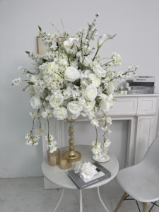 Centro <span class=keywords><strong>de</strong></span> Mesa Ecológico con Bola <span class=keywords><strong>de</strong></span> Flores Artificiales, Decoración Personalizable con Rosas <span class=keywords><strong>de</strong></span> Seda para Bodas, Iglesias y Banquetes - Product Image 5
