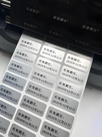 Étiquettes adhésives rectangulaires en PET métallisé mat argenté, écologiques, durables et respirantes, conçues sur mesure par un fournisseur chinois OEM