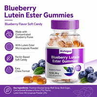 Gummies à la Luteine et aux Myrtilles KUNYON Wuheguo, Complément Masticable Saveur Myrtille pour la Nutrition Quotidienne