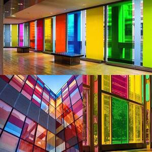 Pellicola per finestra decorativa autoadesiva a colori con rivestimento <span class=keywords><strong>in</strong></span> vetro Color arcobaleno - Product Image 2