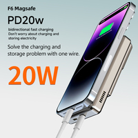 Batterie externe magnétique 10000 mAh avec charge sans fil, type C, station d'alimentation portable avec ventilateur de refroidissement et support pour téléphone