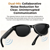 Lunettes Intelligentes 2026 avec Caméra, Traduction IA en Temps Réel, Assistant Vocal, Appels Audio, Chargement Magnétique, Contrôle Tactile Vocal, 1080P