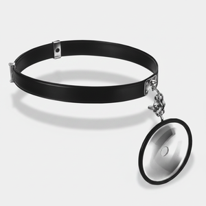 Stainless steel head <b>mirror</b> with black <b>plastic</b> head band custom made high quality head bands for sale - Product Image 2