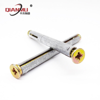 Muestra Gratuita de Anclaje Metálico Galvanizado Amarillo Plateado, Estándar DIN, Marca QianMu, Rosca M4, Diámetro de 6mm/8mm/10mm para Concreto