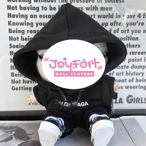 Mode marque de luxe <span class=keywords><strong>Paris</strong></span> noir tissu sac à dos lunettes en peluche poupée vêtements accessoires poupée tenues adapté pour labubu âge 14 + - Product Image 3