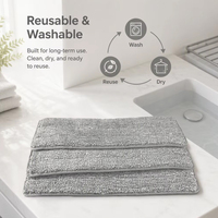 Échantillon gratuit, vente en gros, haute qualité, sans perte de poils, tampon de nettoyage de sol pour serpillière plate