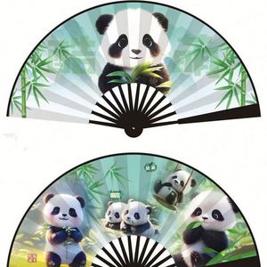 Venta al por mayor de abanicos de seda de doble cara de 8/10 pulgadas, portátiles, plegables, para danza, con diseño de libélula china, de bambú, para manualidades DIY y decoración del hogar - Product Image 5