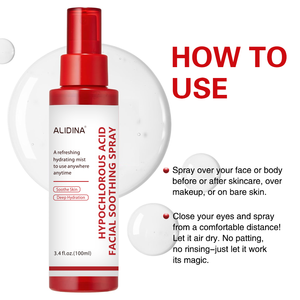 สเปรย์กรดไฮโปคลอรัสที่อ่อนโยนต่อใบหน้าผิวที่เป็นสิวได้ง่ายช่วยบรรเทาผดผื่นแดงคันได้ - Product Image 5