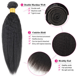 Kinky Straight 100% Virgin Remy Haar Bulk Bundels Multi-Donor Klitvrij 8 Inch Natuurlijke Textuur Yaki Stijl voor Vlechten - Product Image 5
