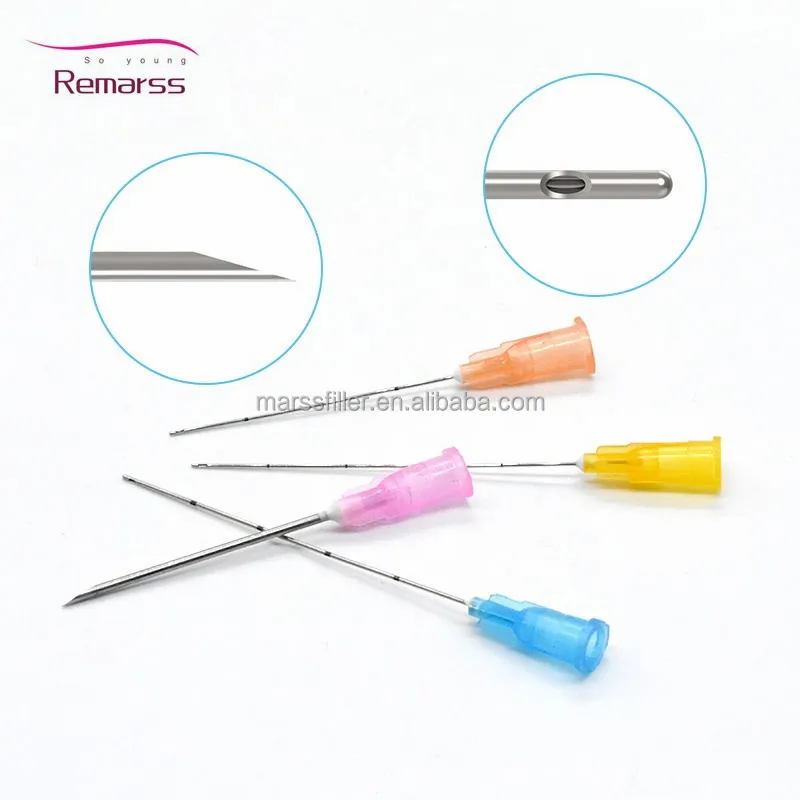 18g 21g 22g 23g 25g 27g 30g CE ISO Fine Micro Blunt Cannula for Face Syringe Needle Micro Cannulas Blunt Tip Needle