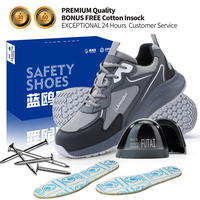 Calzado de Seguridad LAnoudun Colección Workwear Color Gris, Antipinchazos, Parte Superior de Microfibra y Malla Transpirable, para Hombre