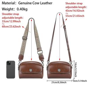 Sacs à bandoulière pour femmes en cuir véritable AndoBag, sacs à coque polyvalents multi-couches pratiques, porte-téléphone portable 3167 - Product Image 2