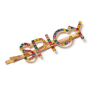 Lettera dolce forma piccante per ragazze spilla per capelli in metallo cristallo di perle moda oro asiatico fermaglio per capelli accessori clip per capelli per ogni giorno fermaglio per capelli - Product Image 2