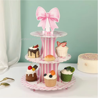 Support de présentation à trois niveaux pour cupcakes et desserts, idéal pour anniversaires et mariages, décoration de gâteaux, plateau à gâteaux – Meilleures ventes