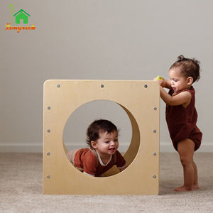 <span class=keywords><strong>Arche</strong></span> en <span class=keywords><strong>bois</strong></span> pour enfants, cadre d'escalade triangulaire avec toboggan, ensemble d'arbres pour plantes grimpantes - Product Image 2