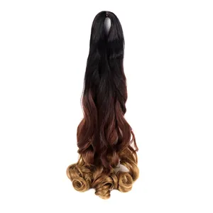 VAST For Black People African Women Spanish Spiral French Curl Braids Crochet Extension Ombre Synthetic Curly Braiding Hair