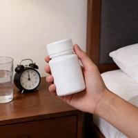 Bouteille en HDPE blanche vide personnalisée de 80 cc 100 cc, qualité alimentaire, pot pour compléments alimentaires, emballage de capsules de médicaments, bouchon à vis, étanchéité