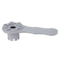 Clé à soupape d'air de sécurité en PVC à 8 rainures clé à soupape de décharge de pression à 6 trous gris pour bateau gonflable Kayak radeau pirogue canoë