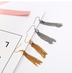 Bijoux <span class=keywords><strong>fantaisie</strong></span> 70cm de <span class=keywords><strong>long</strong></span> boîte chaîne 18K plaqué or gland pendentif pull <span class=keywords><strong>collier</strong></span> boucles d'oreilles ensemble de bijoux <span class=keywords><strong>pour</strong></span> femmes - Product Image 3