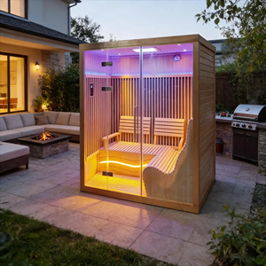 Indoor Far Infrared Sauna Room 3 Person Family Size Health Care Spa Sauna Room with Panel - Product Image 5