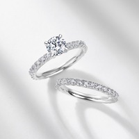 Ensemble de bagues de mariage torsadées en argent sterling S925 avec moissanite couleur D VVS1 pour femme, plaqué rhodium, certifié GRA