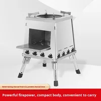 Vente en gros T-220 Luling poêle à bois BBQ pliable et portable en acier inoxydable pour le camping en plein air et la voiture toutes saisons en stock