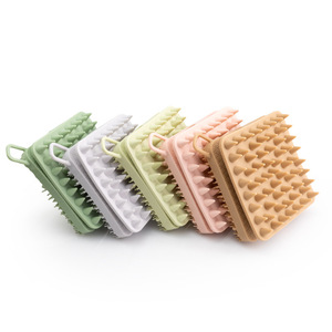 Neuer Silikon-Luffa Doppelseitiger Körper-Duschschwamm Kopfhaut-Massagegerät Shampoo-Bürste für Empfindliche Haut Kinder Frauen Männer - Product Image 4