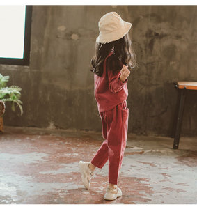 Conjuntos de Pantalones Deportivos a la Moda para Niñas, Ropa Infantil Única con Imágenes de Proveedor Chino, Baju Anak - Product Image 3