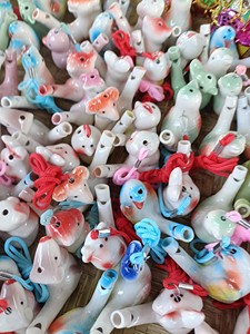 Silbato de pájaros de agua de cerámica, recuerdos escénicos turísticos coloridos, juguetes de puesto cuadrado para Parque, premios para estudiantes, decoración del hogar, regalos para niños - Product Image 5