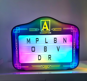 Fournitures d'usine : Panneau d'affichage lumineux LED RGB personnalisé avec logo, en acrylique, rechargeable, pour messages <span class=keywords><strong>DIY</strong></span>, idéal pour discothèques, bars et présentoirs de fête - Product Image 1