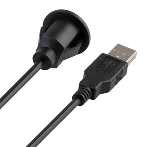 IP67 impermeable Cable 1m 3ft <span class=keywords><strong>Micro</strong></span> <span class=keywords><strong>USB</strong></span> <span class=keywords><strong>2</strong></span>,<span class=keywords><strong>0</strong></span> macho a hembra de montaje en panel de cables - Product Image 6