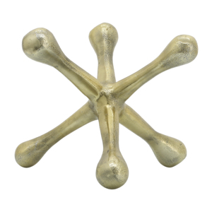 Scultura Decorativa Moderna con Finitura Dorata, Ornamento d'Arredo per Soggiorno o Bagno - Product Image 1