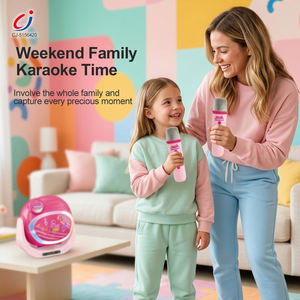 Microphone jouet amusant <span class=keywords><strong>pour</strong></span> bébé Chengji, créatif, interactif, portable, musique, double LED, haut-parleur karaoké sans fil <span class=keywords><strong>pour</strong></span> enfants - Product Image 2