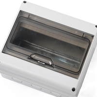 Boîte de distribution industrielle QHECO série HT à bords incurvés IP65 12 voies en ABS, prise de courant étanche 24V 32A, panneau électrique extérieur