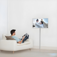 Téléviseur intelligent portable de 32 pouces, processeur Android 8 cœurs, télécommande, caméra 13MP, écran tactile, roues, IP65, graphismes, utilisation en intérieur
