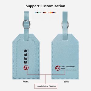 Adjustable Multi-Color Boarding <b>Suitcase</b> Travel Named Baggage Tags Blank Airplane Pu Leather Eco Friendly Luggage Tag - Product Image 3